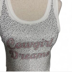 Forever 21 White Ribbed Tank Top vintage.